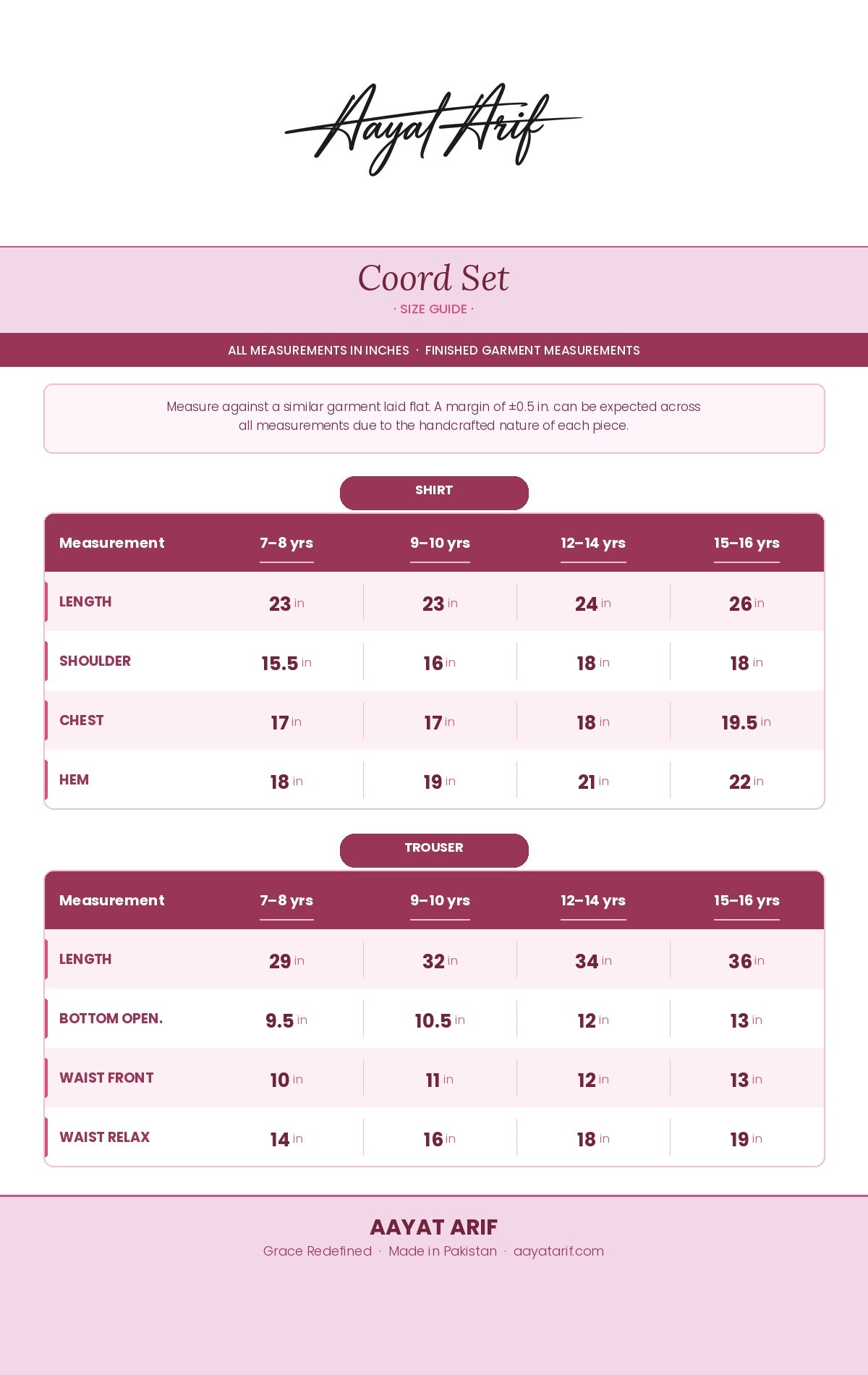 Size Guide