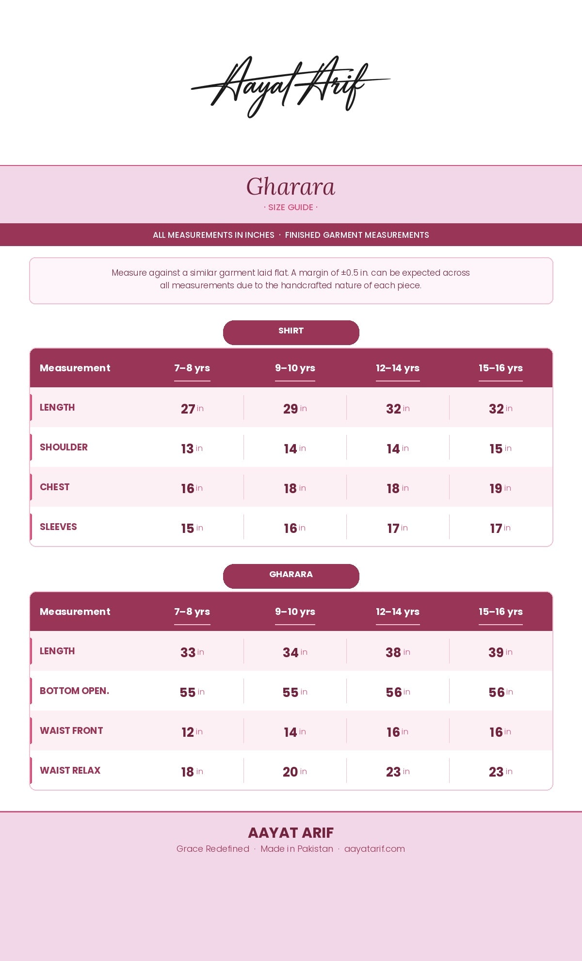 Size Guide
