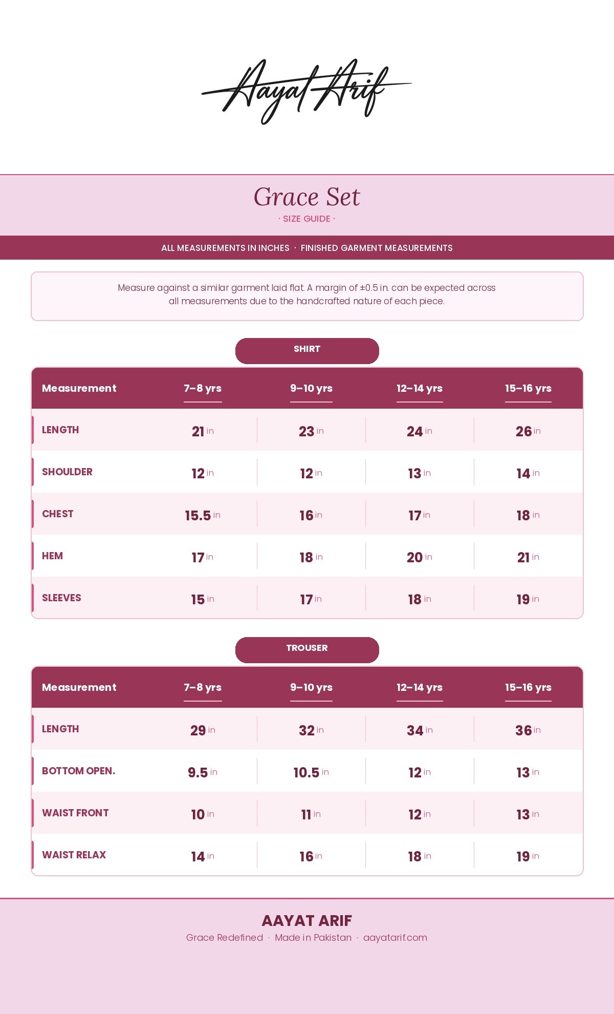 Size Guide